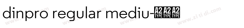 dinpro regular mediu字体转换